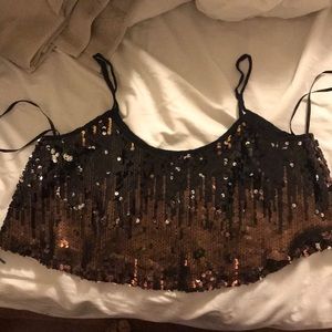 F21 sequin crop top